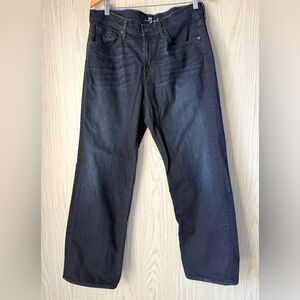 7 For All Mankind Dark Wash Relaxed Straight Jeans